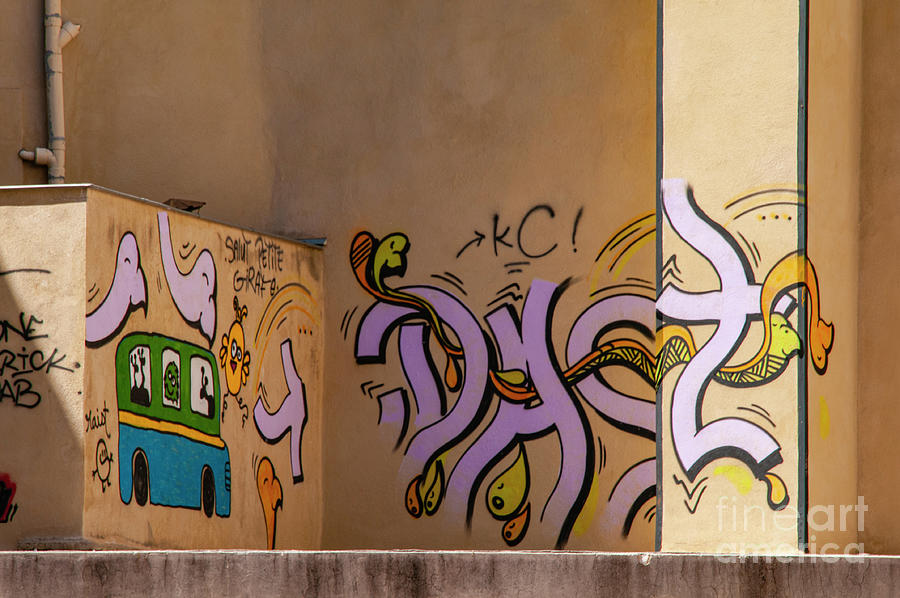 Marseille Street Graffiti  Photograph by Bob Phillips