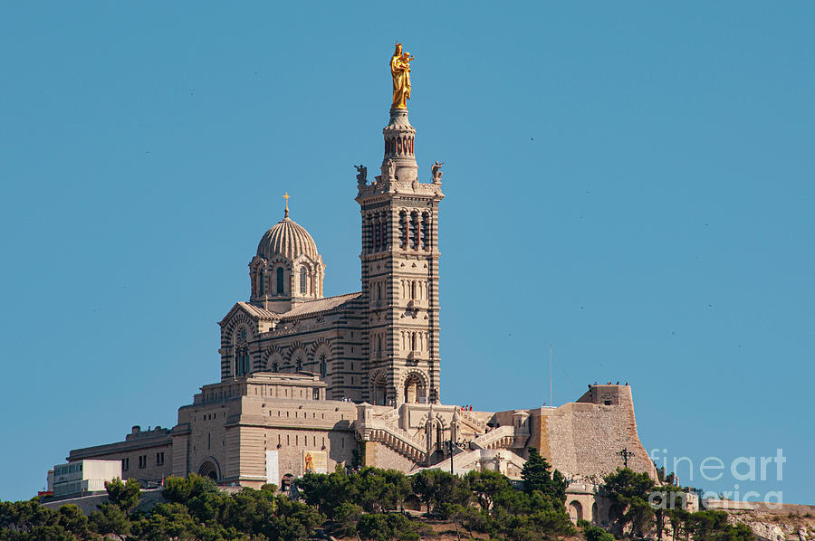 Marseille Hilltop Basilica Notre-dame de la Garde Photograph by Bob Phillips