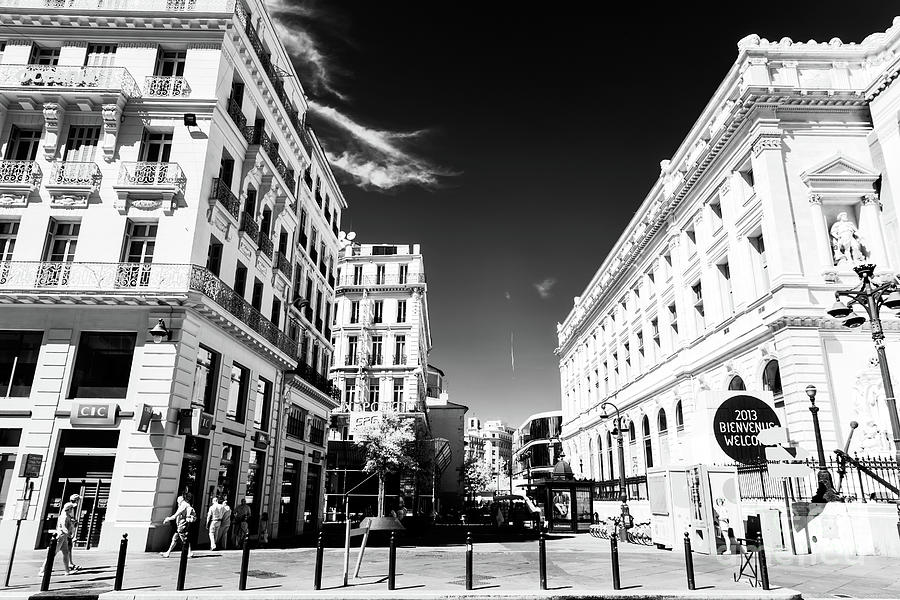 Marseille Street Lines Infrared Photograph by John Rizzuto