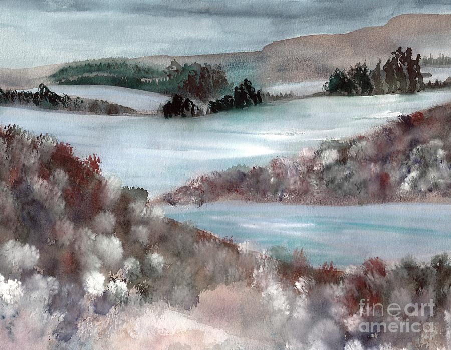 Marsh Area Painting by AnnMarie Parson-McNamara