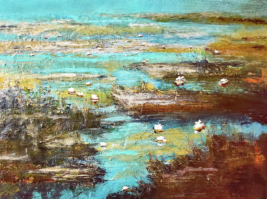Marsh Blooms Painting by Sharon Williams Eng