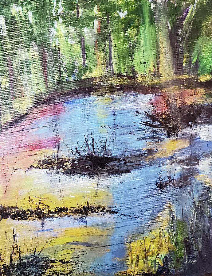 Marsh Impressions Painting by Sharon Williams Eng
