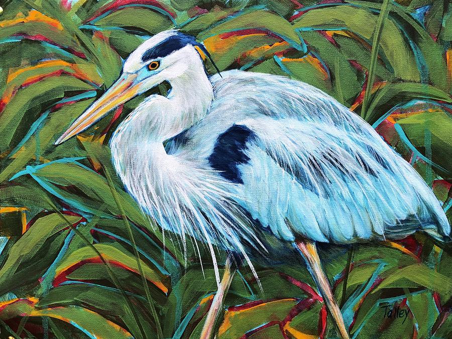 Marsh Stalker Painting by Pam Talley