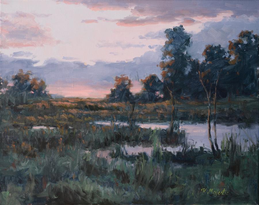  Sunset in the Marsh Painting by Viktoria K Majestic