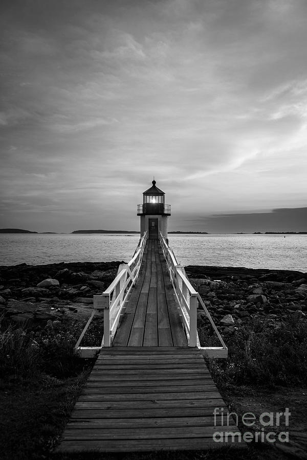 Forrest Gump Photograph - Marshall Point Light in Black and White by Diane Diederich