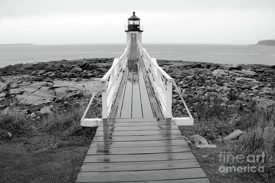 Lighthouse Photograph - Marshall Point Lighthouse bw 2948 by Jack Schultz