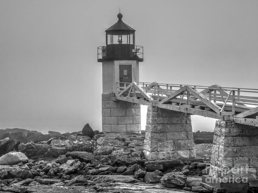 Marshall Point Lighthouse in the Fog  Photograph by Steve Brown