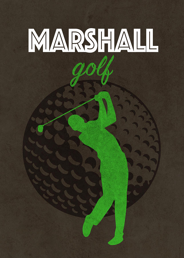 Marshall University College Golf Sports Vintage Poster Mixed Media by ...