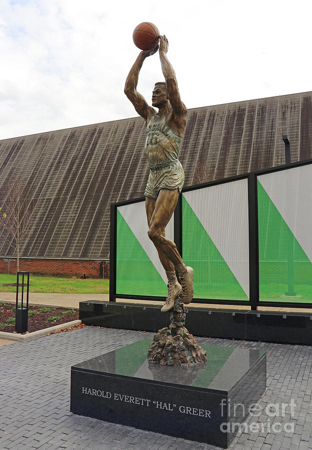 Marshall University Hal Greer Statue 0911 Photograph by Jack Schultz