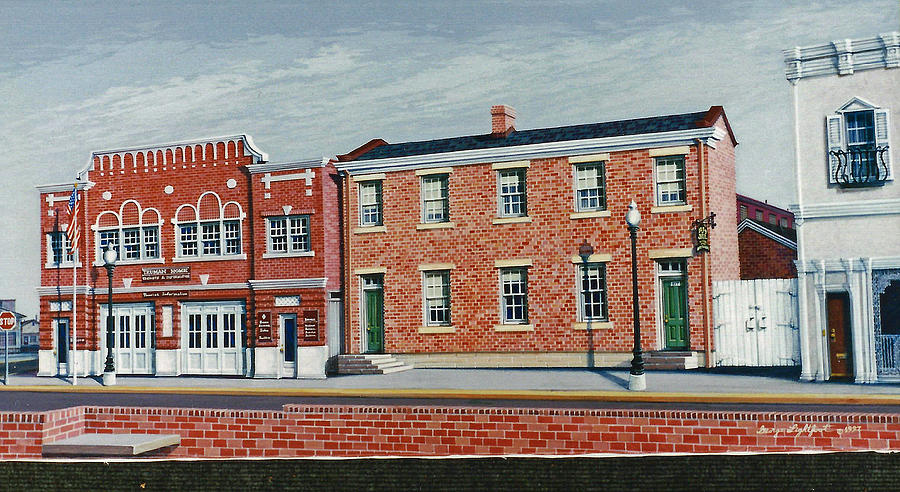 Marshalls Home and Jail Painting by George Lightfoot