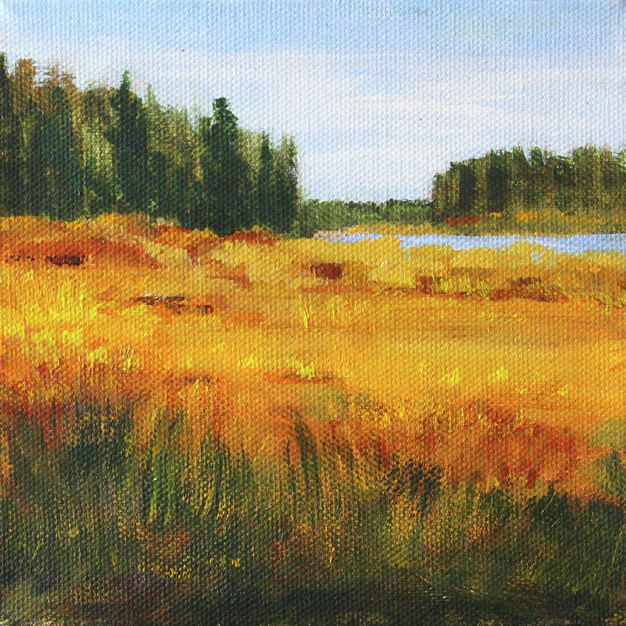 Marshland Painting by Nancy Merkle