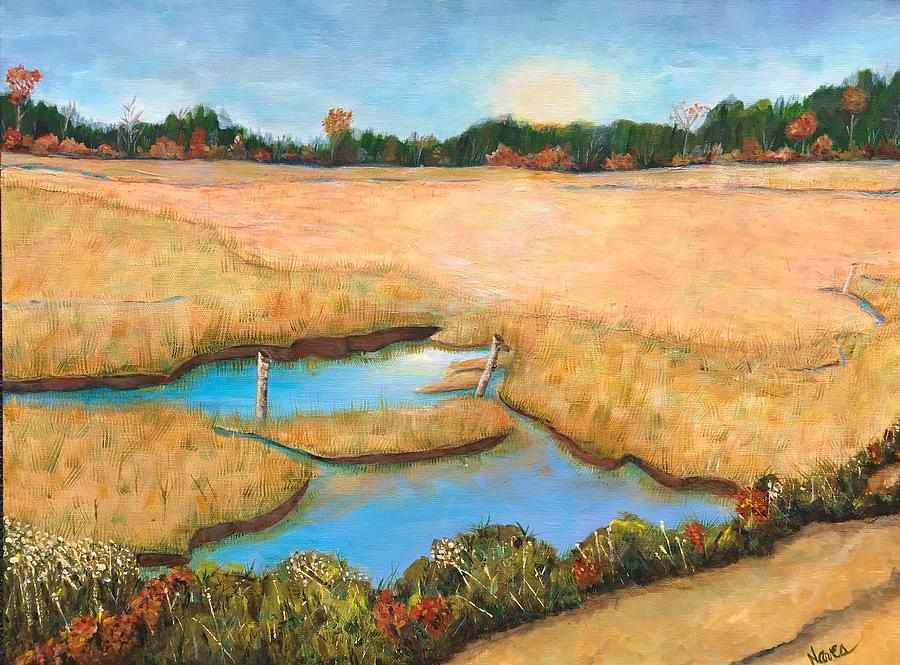 Marshlands Painting by Deborah Naves