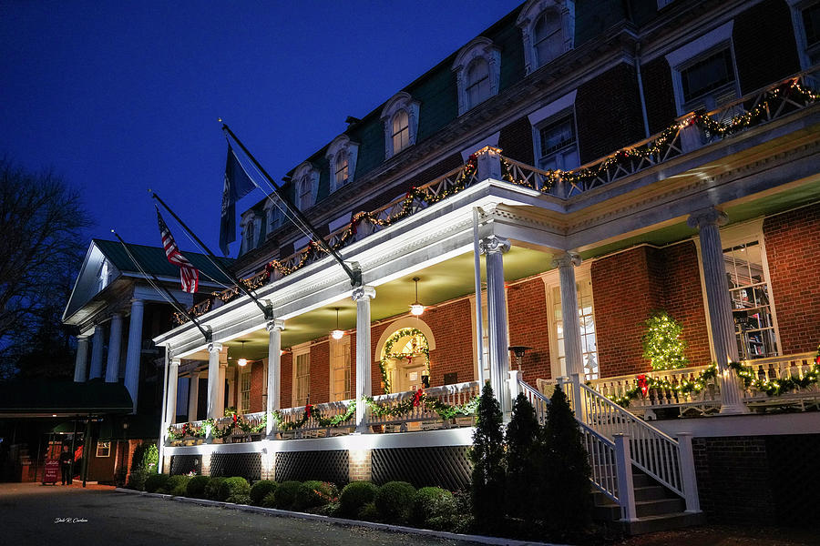 Martha Inn Holiday Lights Photograph by Dale R Carlson