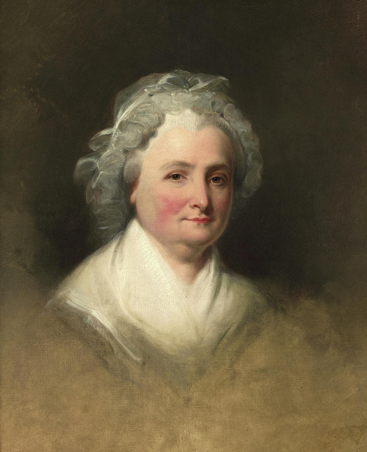 Rembrandt Peale Painting - Martha Washington, 1850 by Rembrandt Peale