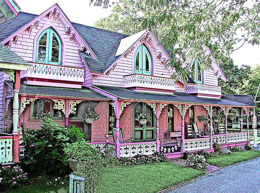 Marthas Vineyard 29 Oak Bluffs Gingerbread House Photograph By James W Hawk Fine Art America 3460