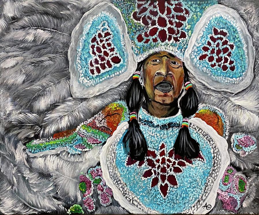 mardi gras indian canvas wall art