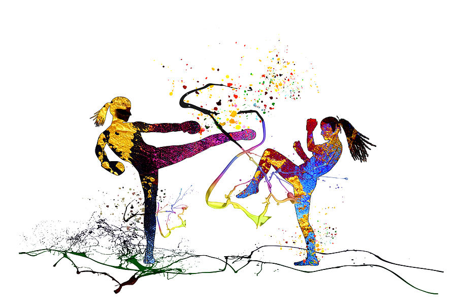 Martial Arts Passion 04 Painting by Miki De Goodaboom