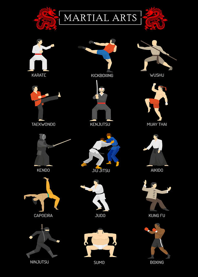 Martial Arts Poster Dam Tapestry - Textile by Laura D - Fine Art America