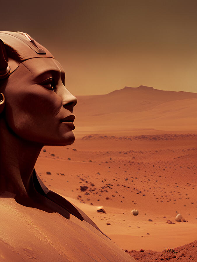 Martian Sphinx Digital Art by John Emmett