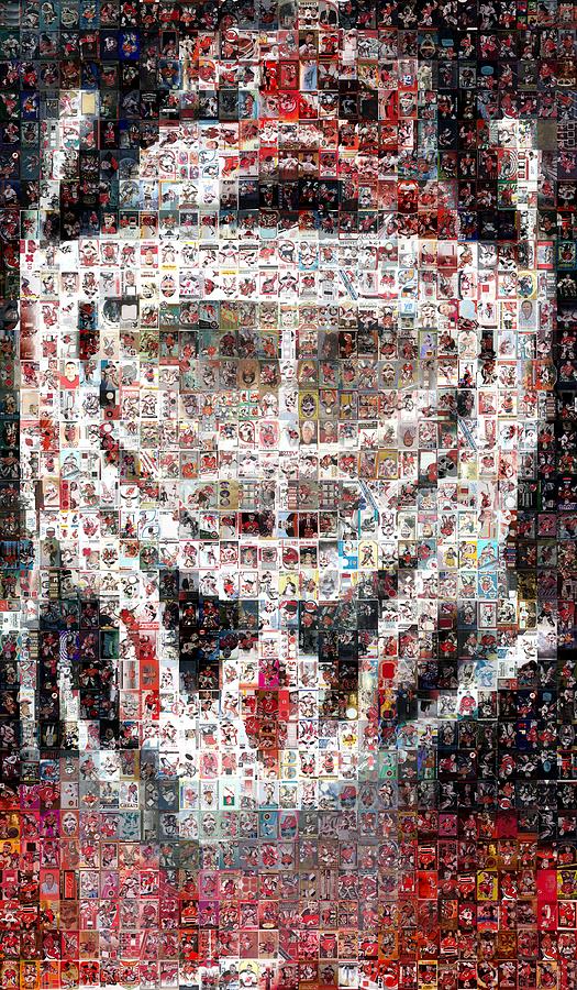 Martin Brodeur masked Mixed Media by Hockey Mosaics