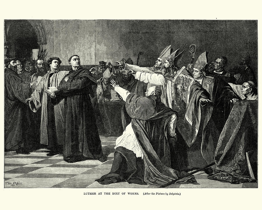 Martin Luther at the Diet of Worms Drawing by Duncan1890