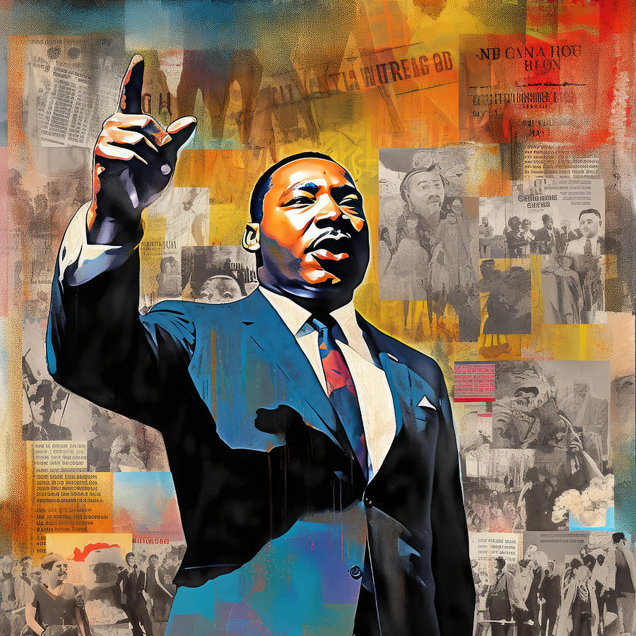 Martin Luther King Jr Painting - Martin Luther King - I have a dream by My Head Cinema