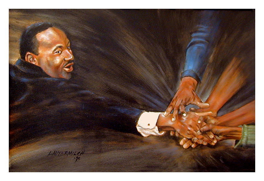 Martin Luther King Jr Painting - Martin Luther King by John Lautermilch