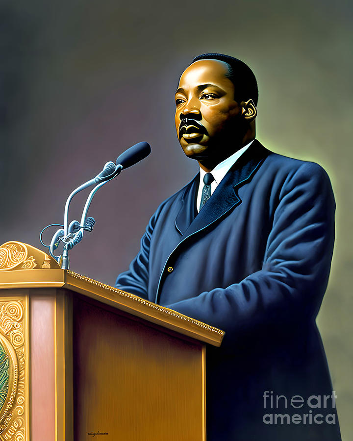 Martin Luther King Jr 20230127g Mixed Media by Wingsdomain Art and Photography
