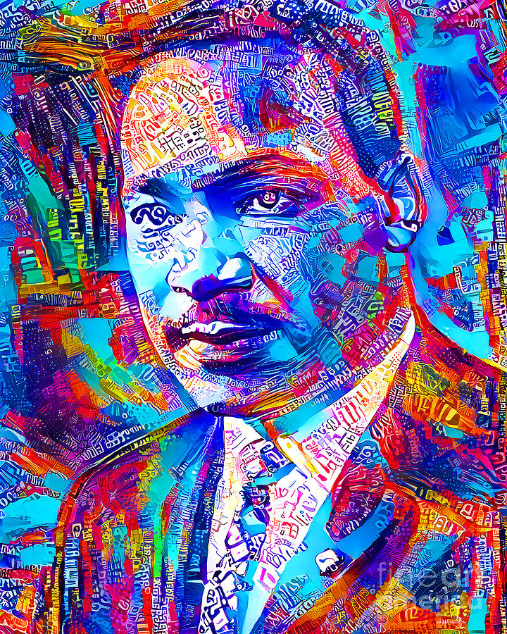 Martin Luther King Jr Civil Rights Leader In Vibrant Modern Contemporary Urban Style 20210703 Photograph by Wingsdomain Art and Photography