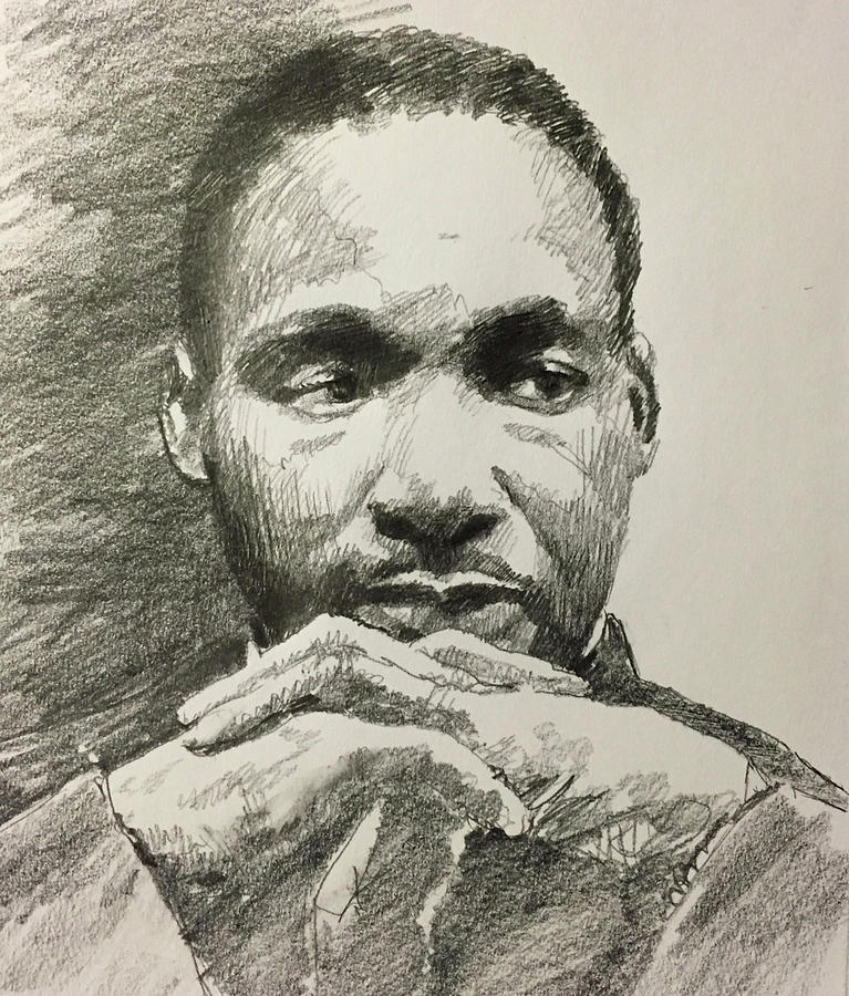 Martin Luther King Jr drawing by Jon Bradham Drawing by Jon Bradham