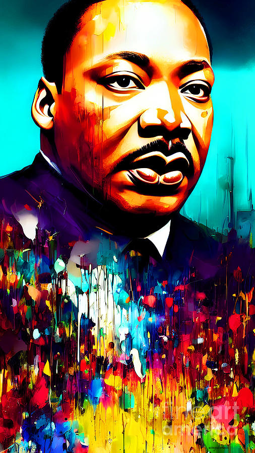 Martin Luther King Jr In Modern Art 20221124e Mixed Media by ...