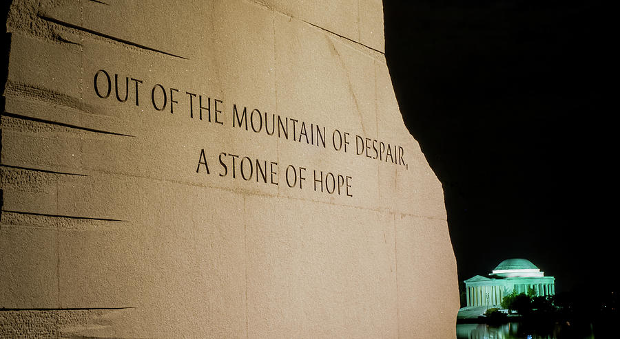 Martin Luther King Jr Memorial and Jefferson Memorial Photograph by John Quinn