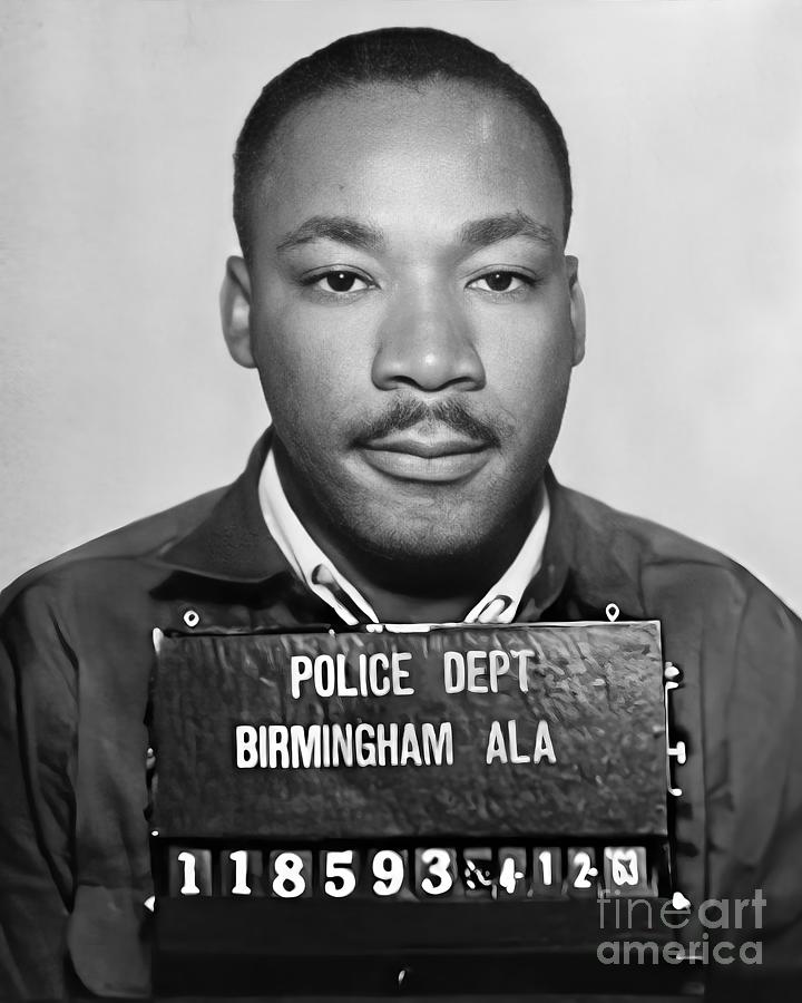 Martin Luther King Jr Mugshot Restored and Enhanced 20230622 Photograph by Wingsdomain Art and Photography