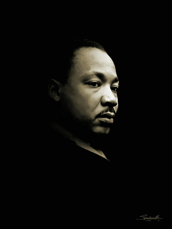 Martin Luther King Jr. Portrait Digital Art by M Spadecaller - Pixels