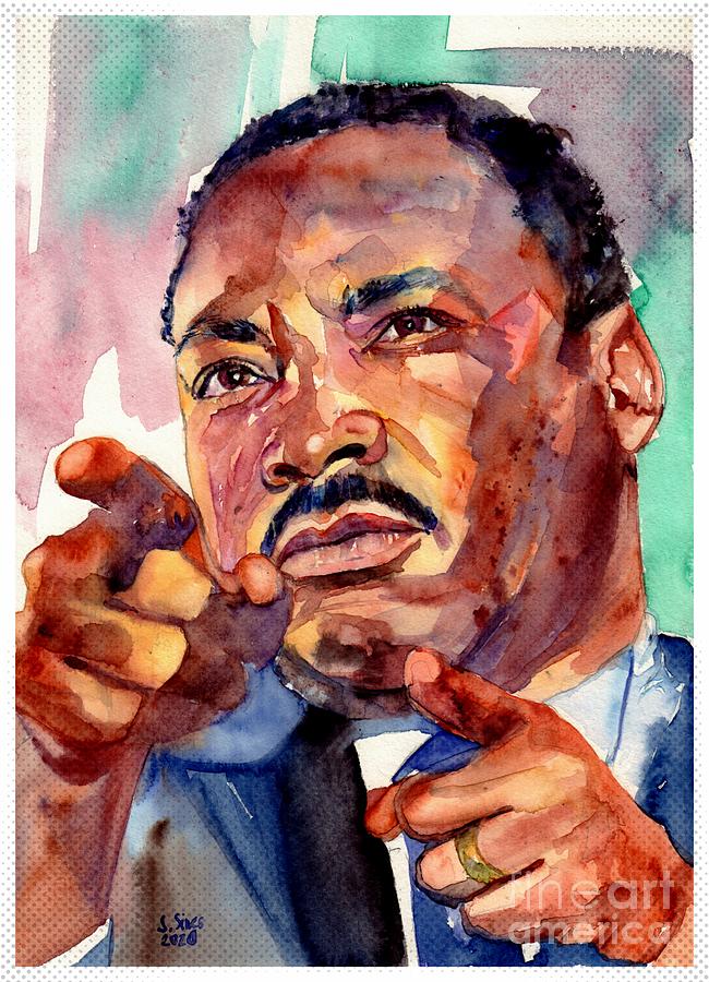 Martin Luther King Jr Painting - Martin Luther King Jr. Speaking by Suzann Sines