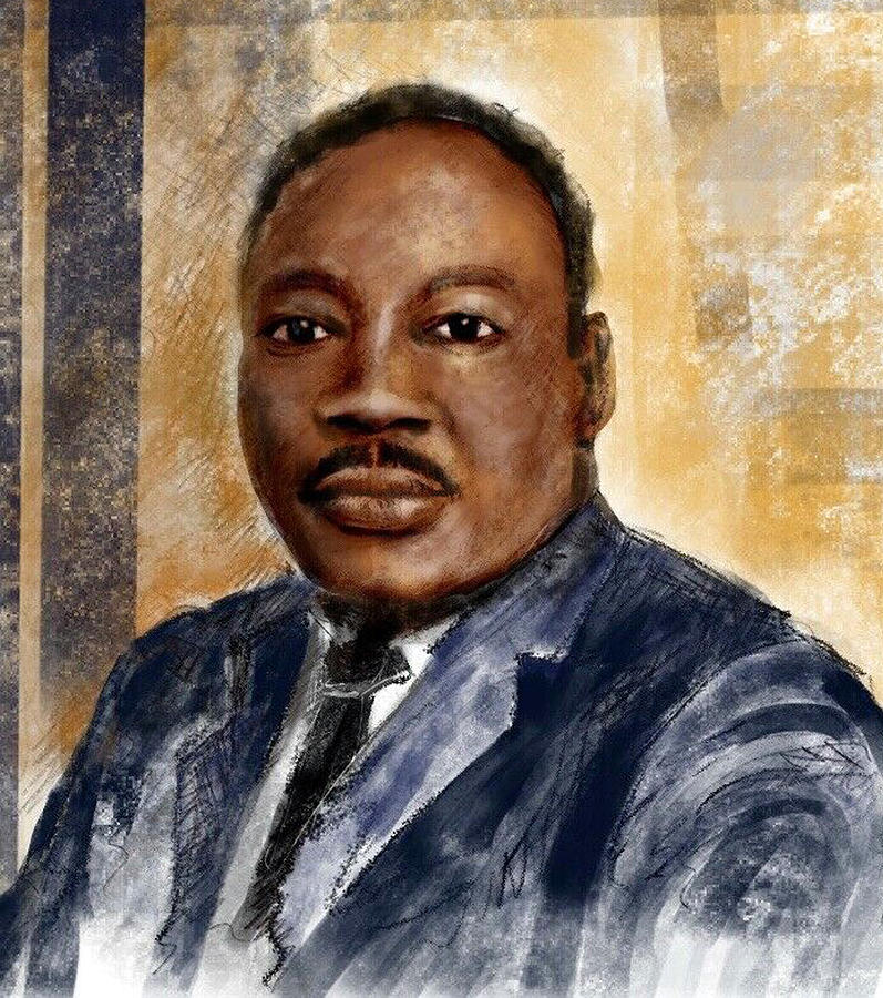 Martin Luther King oil prient Digital Art by Lucas Miller - Pixels