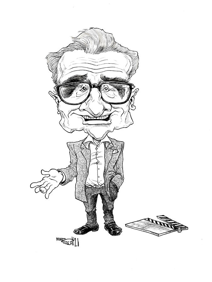 Martin Scorsese Drawing by Mike Scott