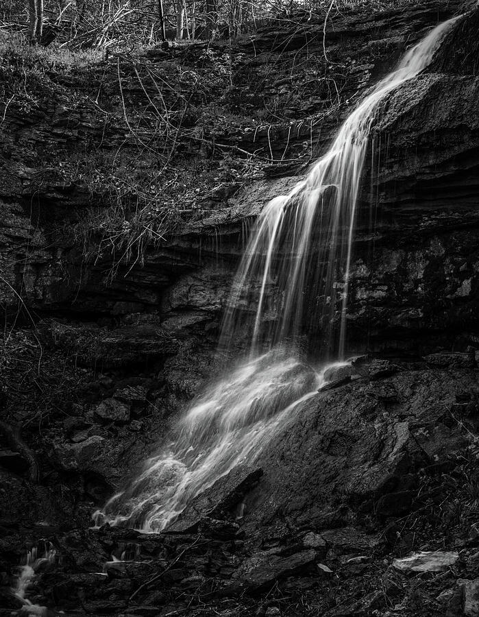Martindale Falls Ohio Black And White Photograph by Dan Sproul Martindale Falls Ohio Black And White Photograph by Dan Sproul