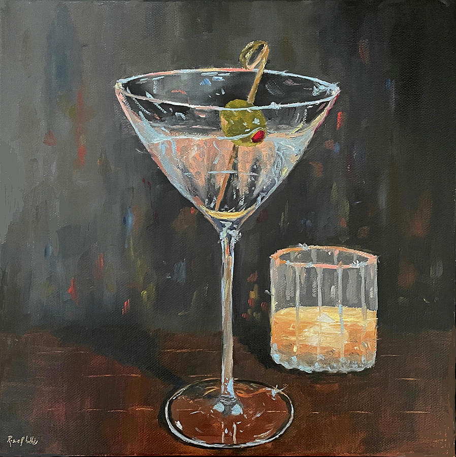 Martini And Whiskey Painting