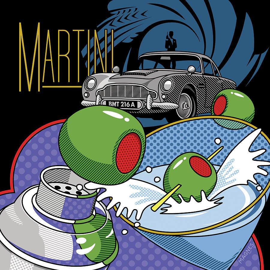 Martini Digital Art - Martini Cocktail by Ron Magnes