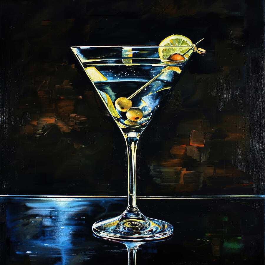Martini Glass Art Digital Art