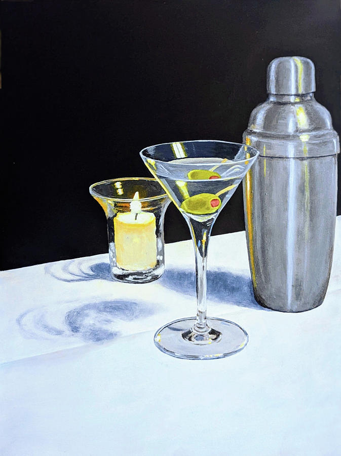 Martini Time Painting by Peter Keitel