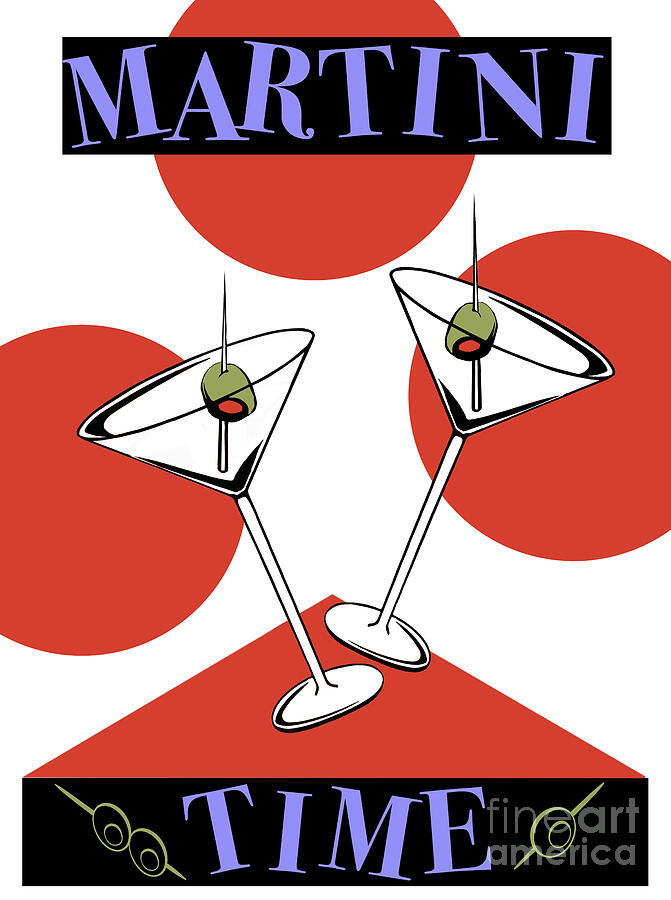 Martini Photograph - Martini Time Retro by Jon Neidert