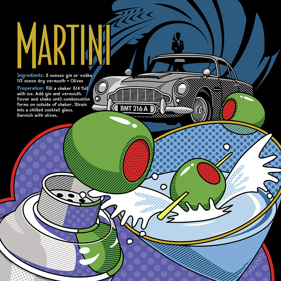 Martini with Recipe Digital Art by Ron Magnes