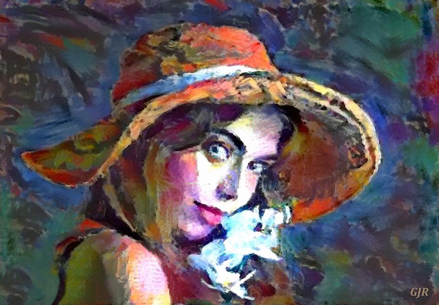 Martissecalia - Woman With Hat Catus 1 No. 6 L A S Digital Art