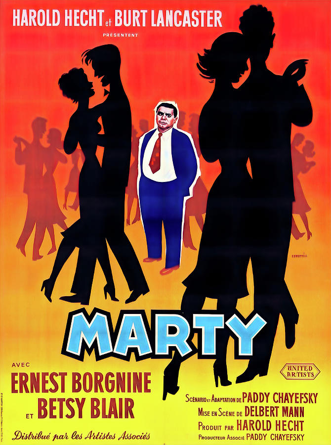 Ernest Borgnine Mixed Media - Marty, 1955 by Movie World Posters
