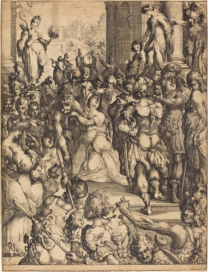 Martyrdom of Saint Lucy Drawing by Jacques Bellange