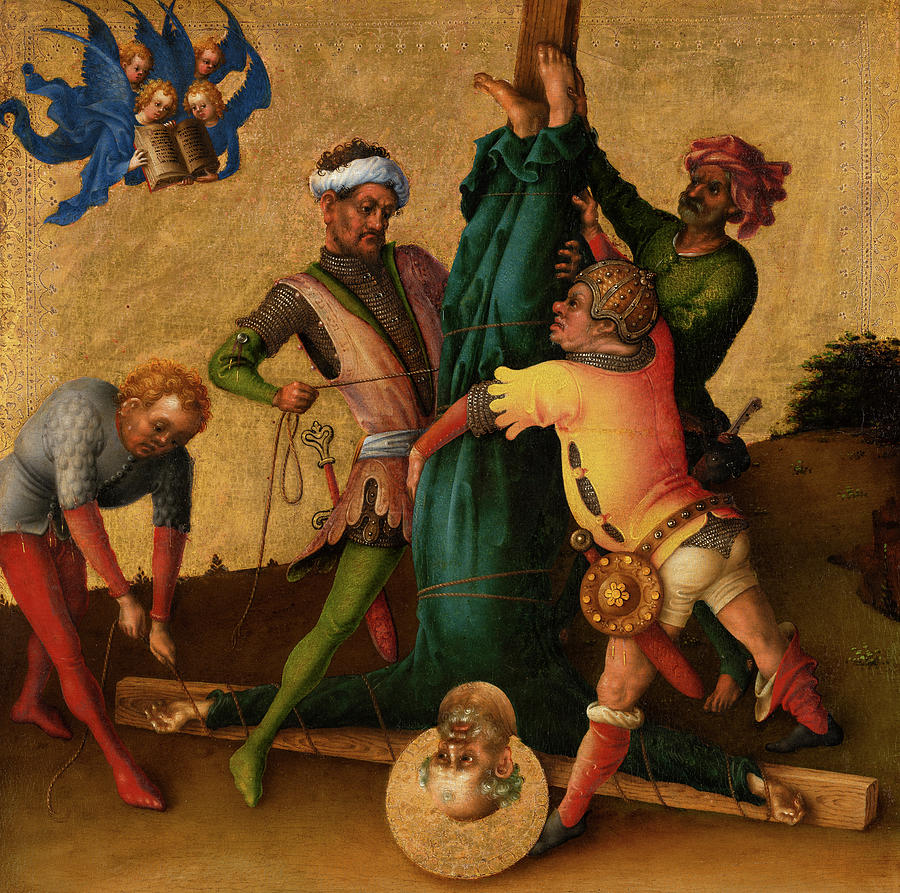 Jesus Christ Painting - Martyrdom of Saint Peter by Stefan Lochner