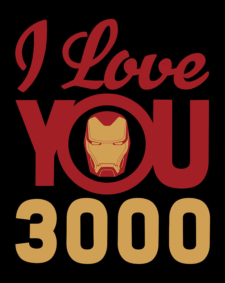 Marvel Avengers Endgame Iron Man I Love You 3000 Helmet Logo Gift Items Digital Art By Sue Mei Koh