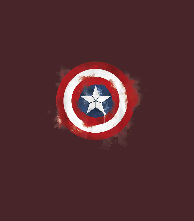 Marvel Avengers Endgame Spray Paint Captain America Logo1 Digital Art ...